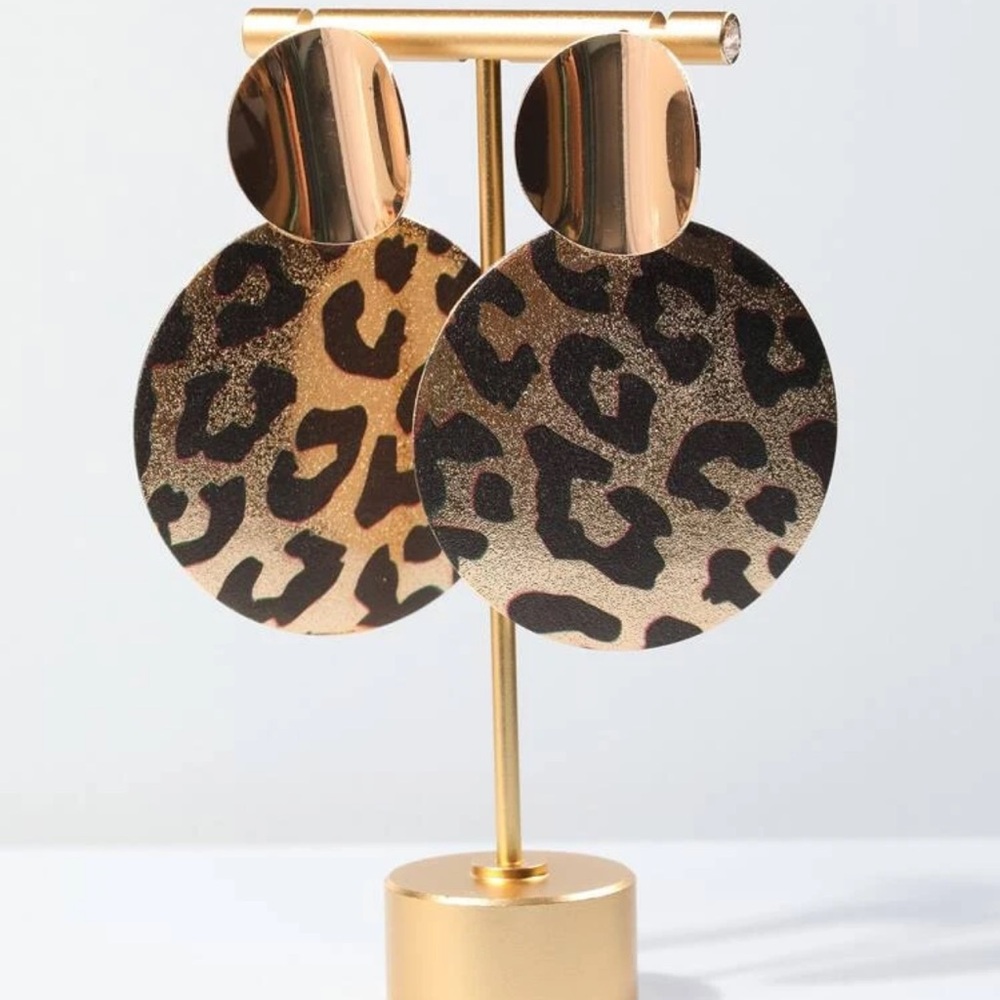 New leopard print earrings